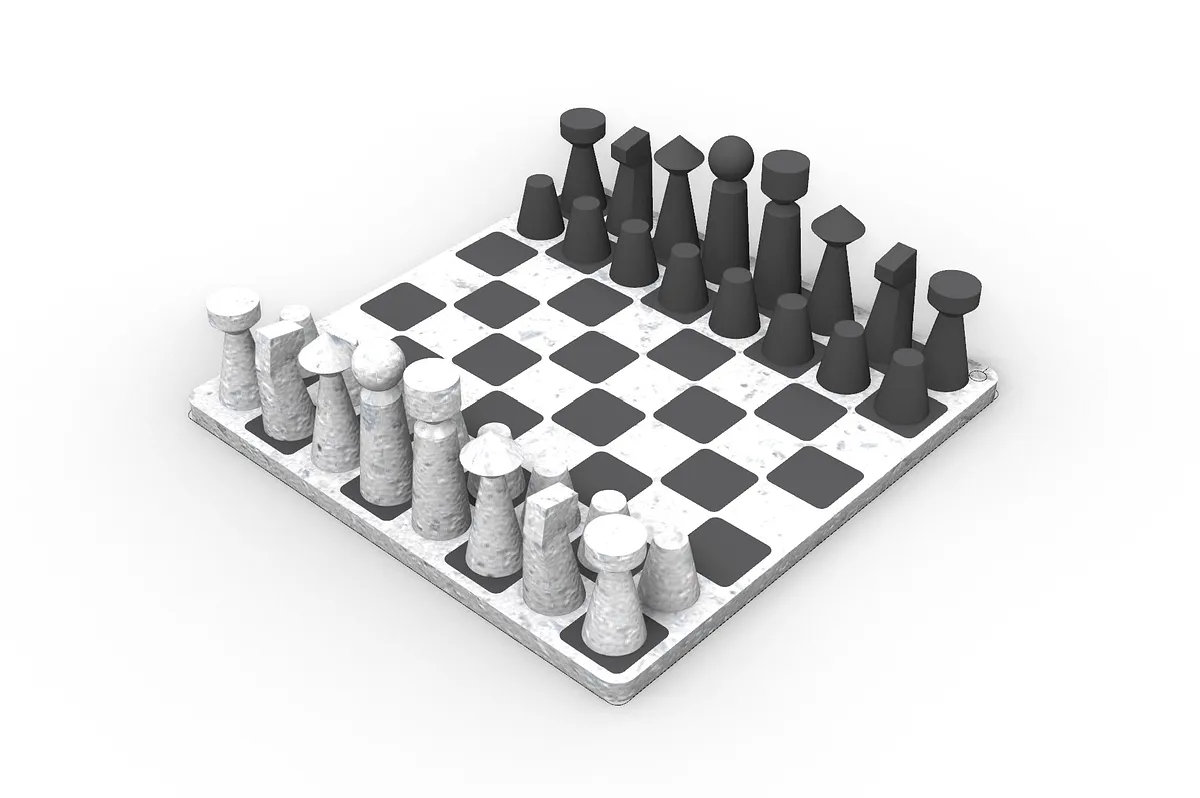 Concrete Chess Set — Concept Design (image 3)