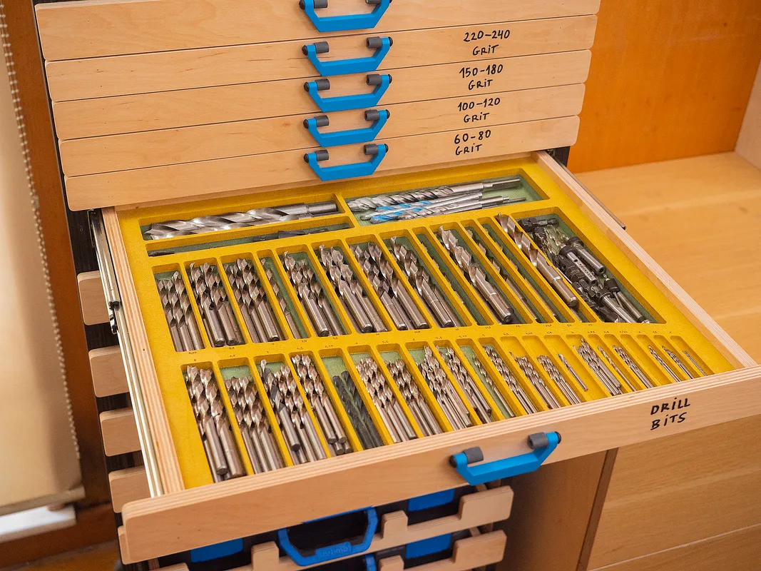 DRILL BITS AND SORTIMO BOX CABINET - image 1
