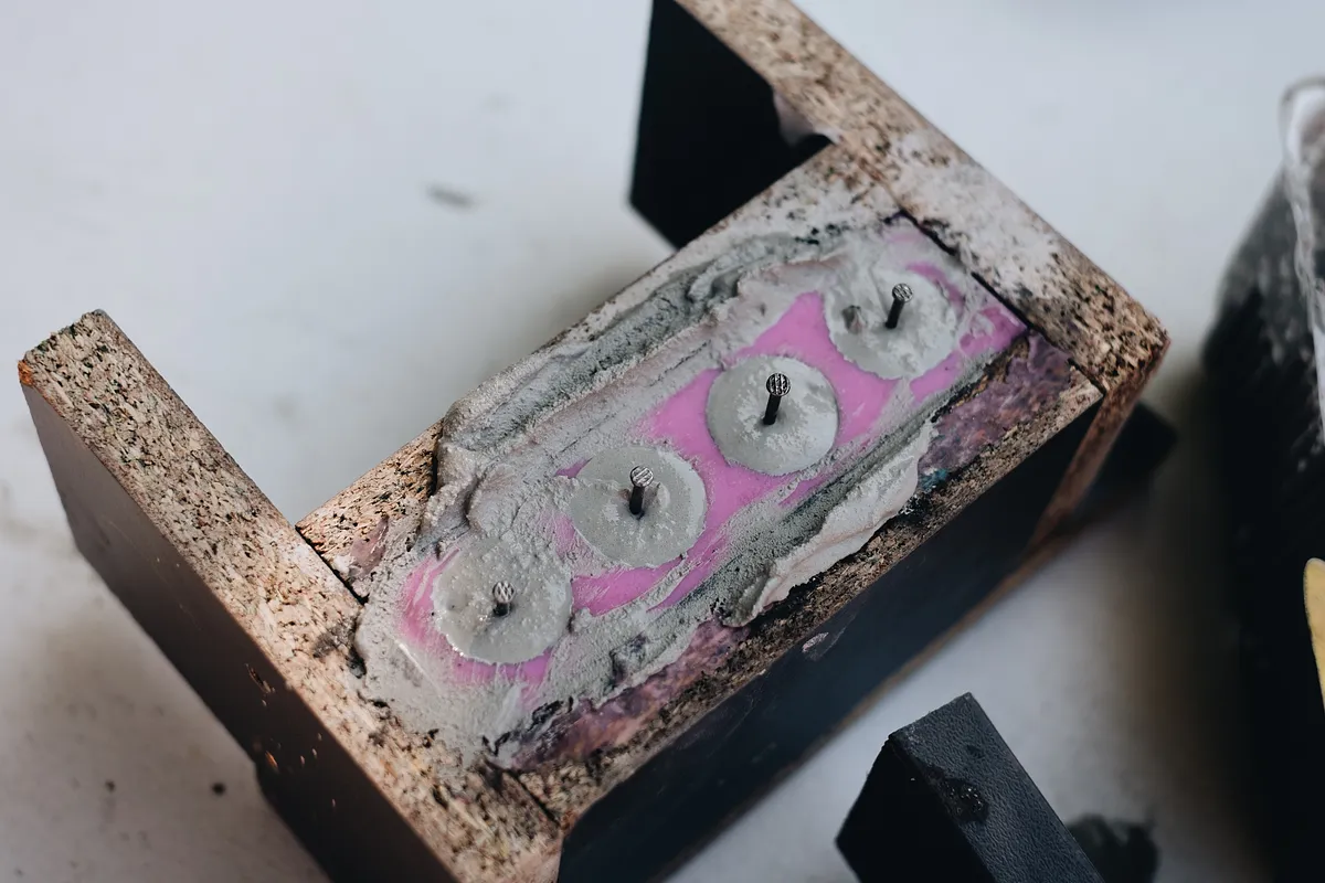 Concrete Chess Set — Pouring the concrete (image 3)