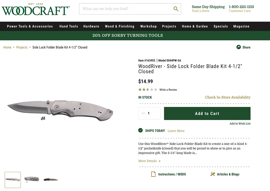 WoodRiver Pocketknife (Item 163955) - image 4