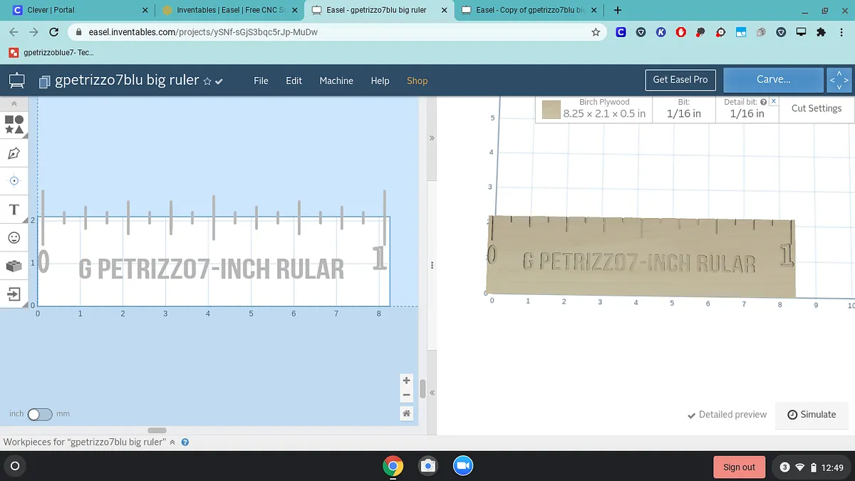 Copy of gpetrizzo7blu big ruler - image 1
