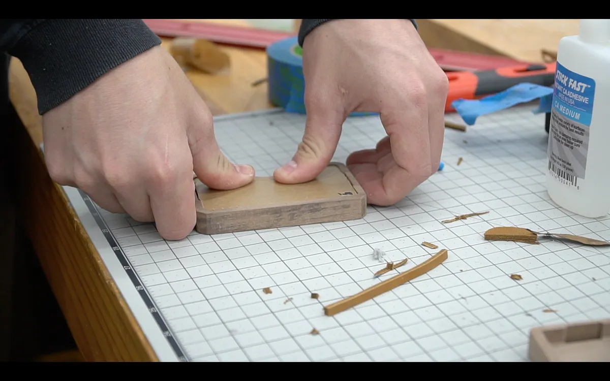 Minimal EDC Wood & Leather Wallet — Installing Insert & Finish
