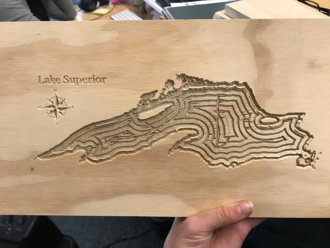 Lake Superior Topographic Map - image 1