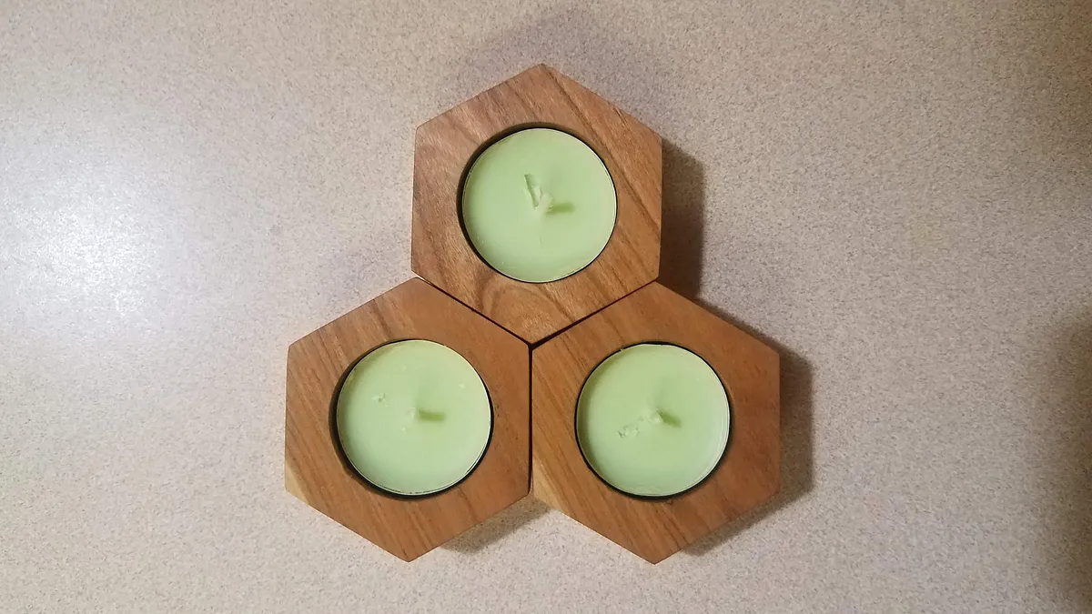 Honeycomb Tealight Candle Holders - image 1