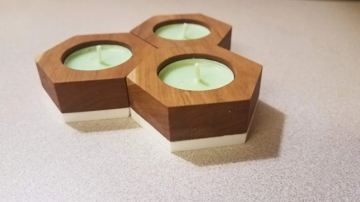 Honeycomb Tealight Candle Holders - image 2