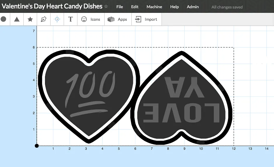 Conversation Heart Candy Dishes — You decide: one or two hearts?