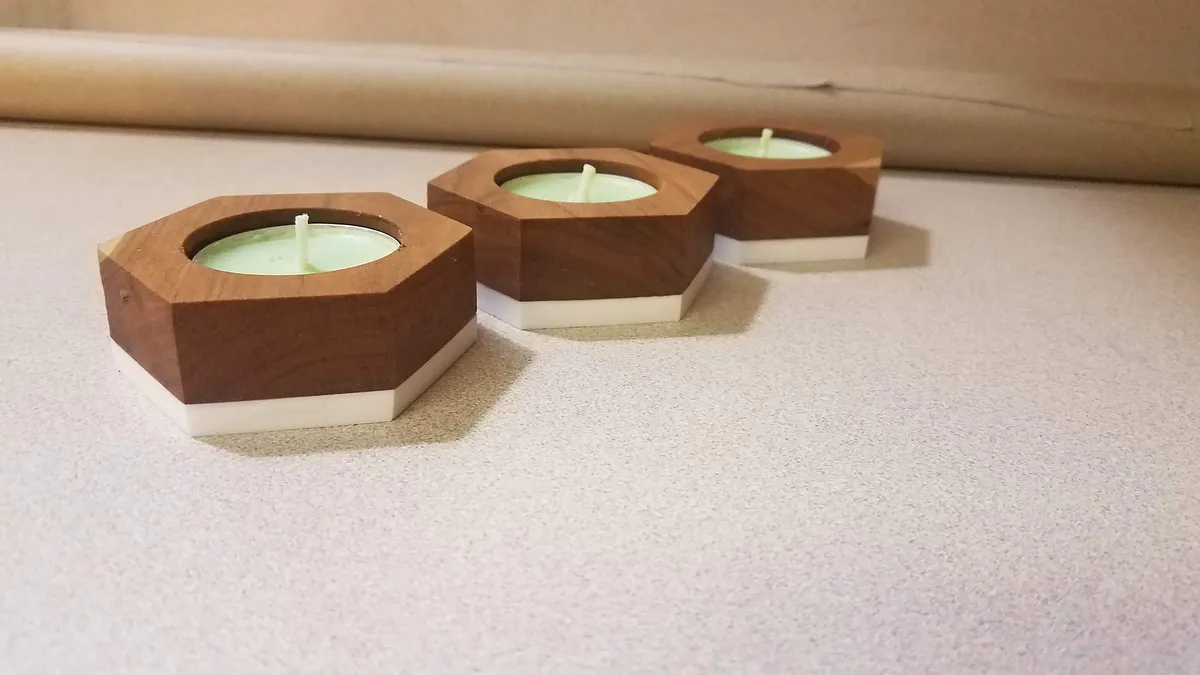 Honeycomb Tealight Candle Holders - image 3
