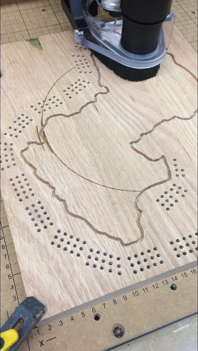 Klamath River Watershed Cribbage Board — Peg Path
