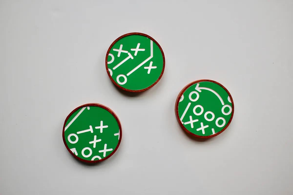 Inlaid Playbook Coasters - image 1