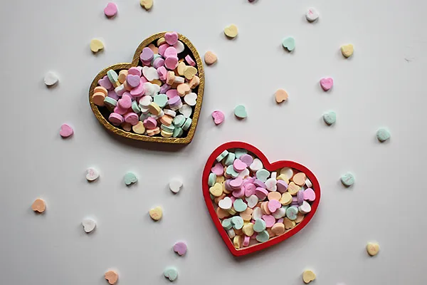 Conversation Heart Candy Dishes - image 3