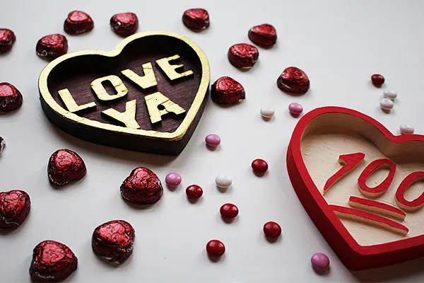 Conversation Heart Candy Dishes - image 4