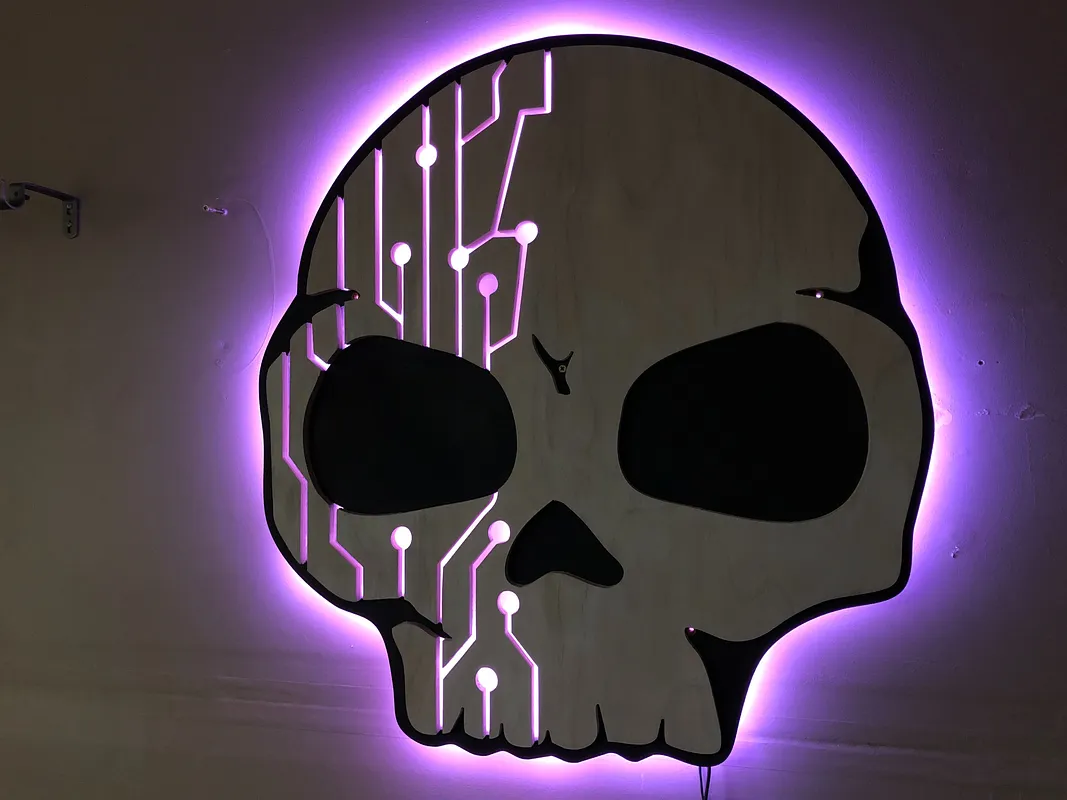 Backlit LED Skull Sign - image 3