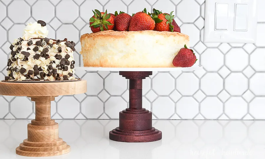 Wood and Acrylic Cake Stand - image 2