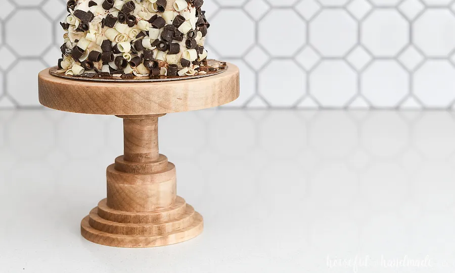 Small Wood Cake Stand - image 2