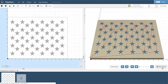 Union Stars for 19.5x37 Flag — Carve the Stars