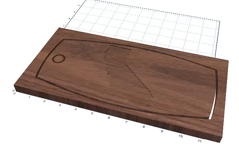 Raymond's Cutting Board - pocket and outside