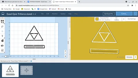 Easel Quiz Triforce stand