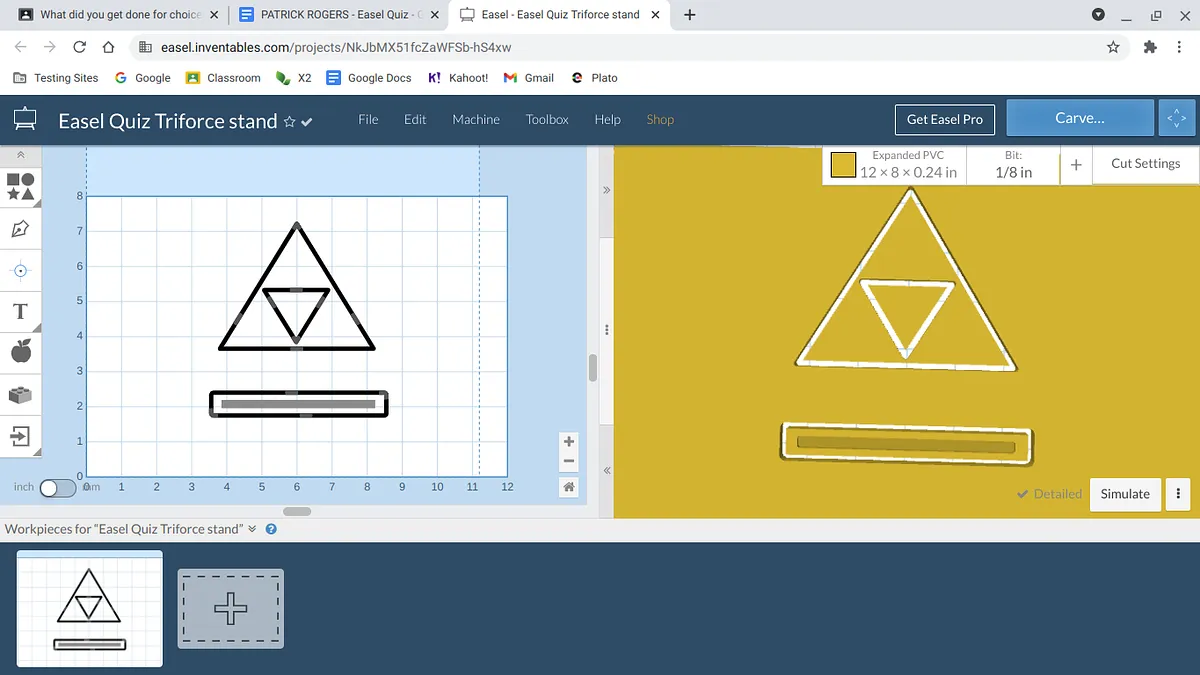 Easel Quiz Triforce stand - image 1
