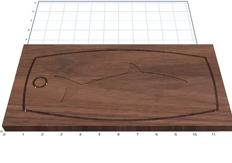 Shark Cutting Board inlay