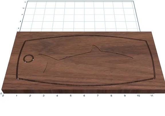 Shark Cutting Board inlay - image 1