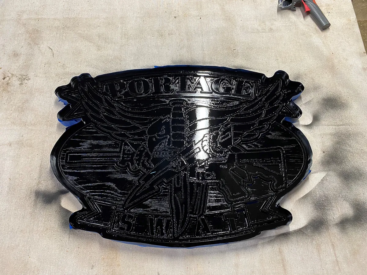 SWAT Eagle Sign — 7. Paint