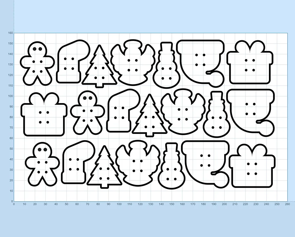 2020 xmas napkin buttons - image 2