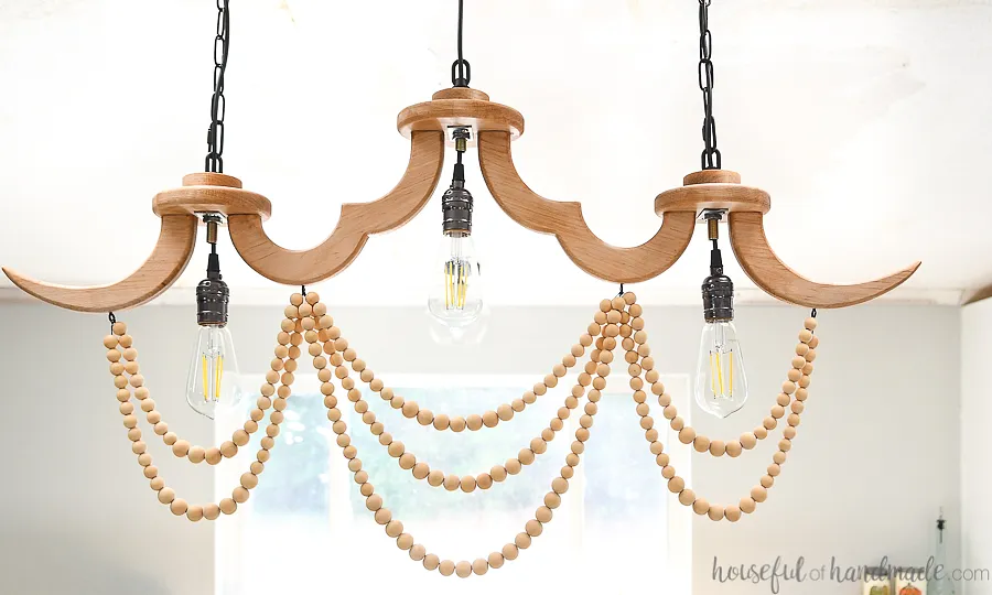 DIY Wood Chandelier with Wood Beads - image 1