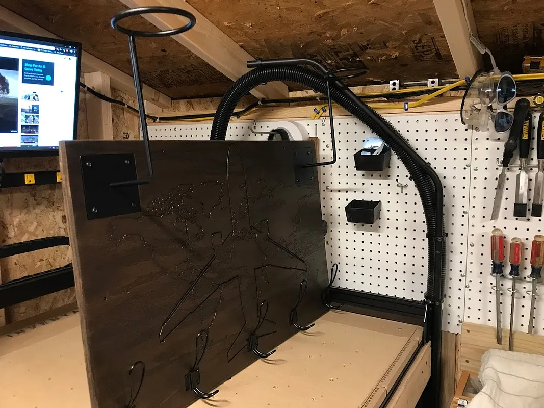 Custom Coat Rack with Helmet Holders - image 5