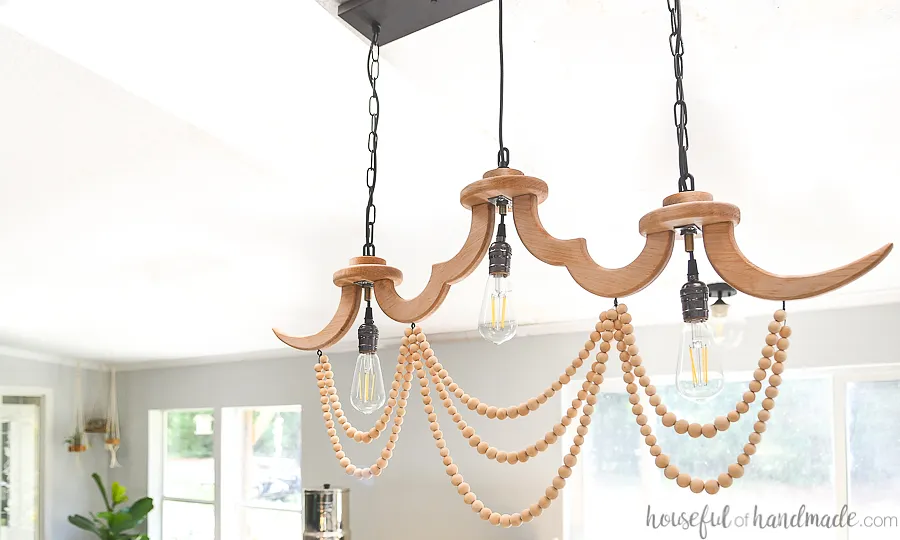 DIY Wood Chandelier with Wood Beads - image 2
