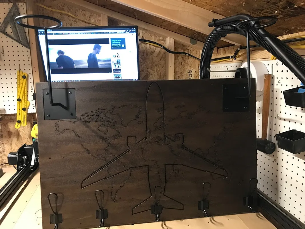 Custom Coat Rack with Helmet Holders - image 6