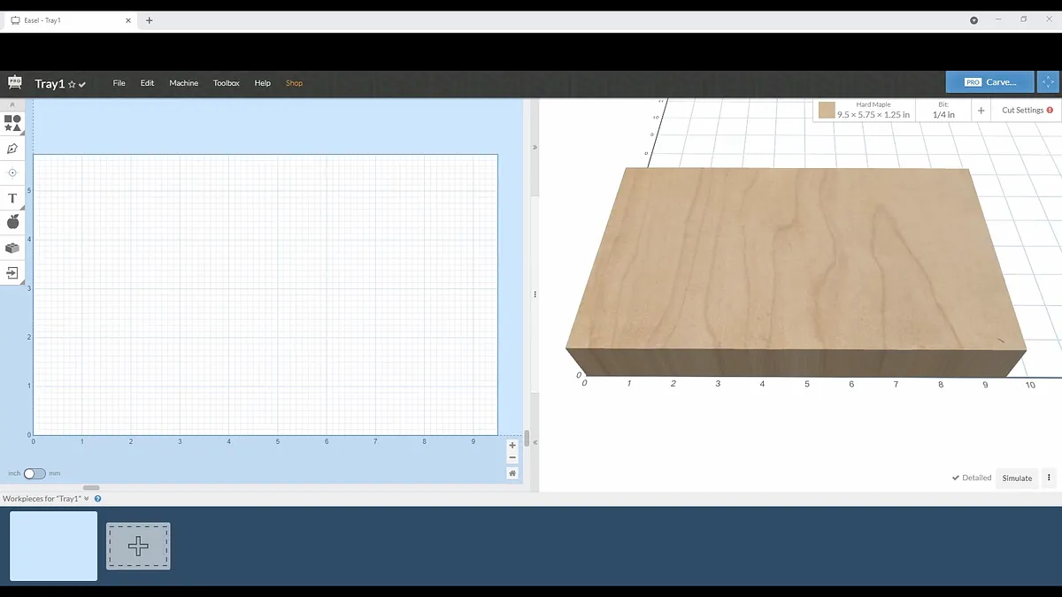 Simple CNC Tray in Easel Pro — Tray Design