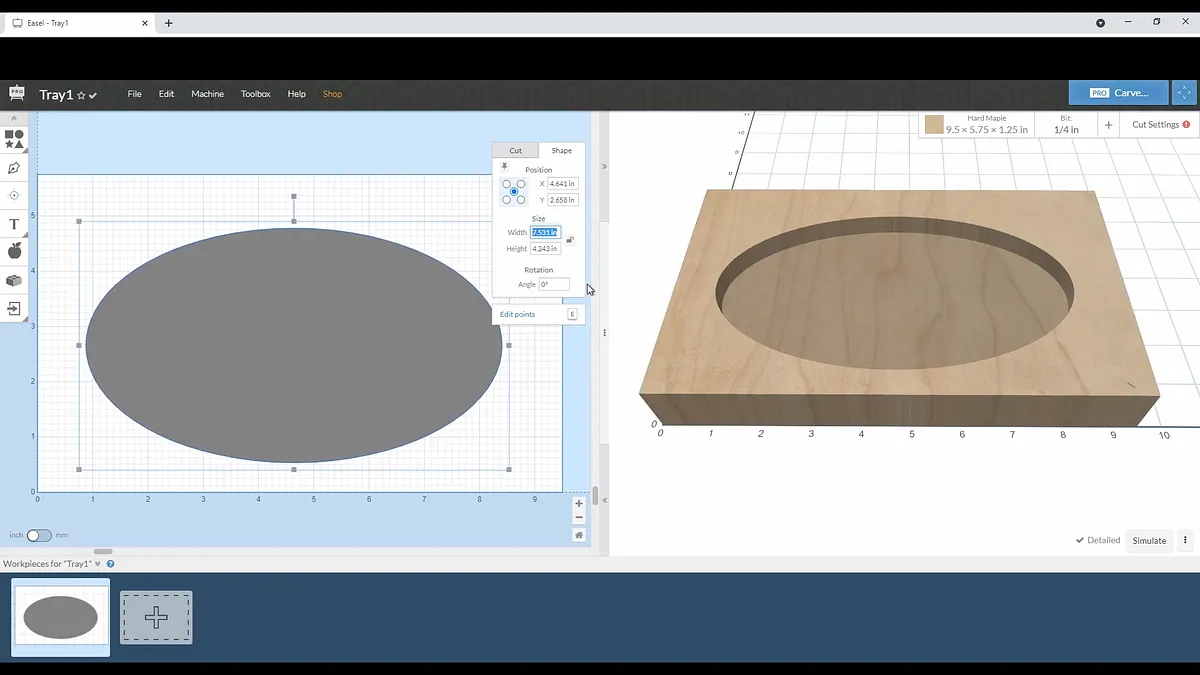 Simple CNC Tray in Easel Pro — Tray Design (image 2)