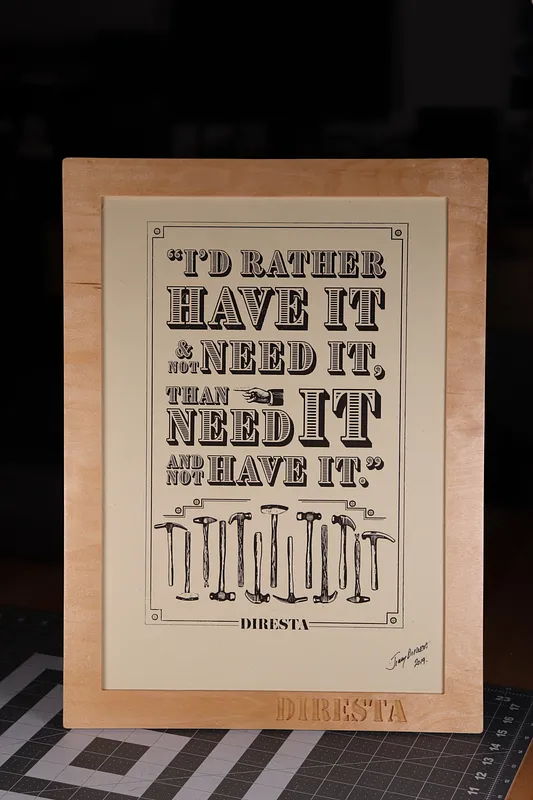 14x19 frame for a Jimmy Diresta signed print - image 3