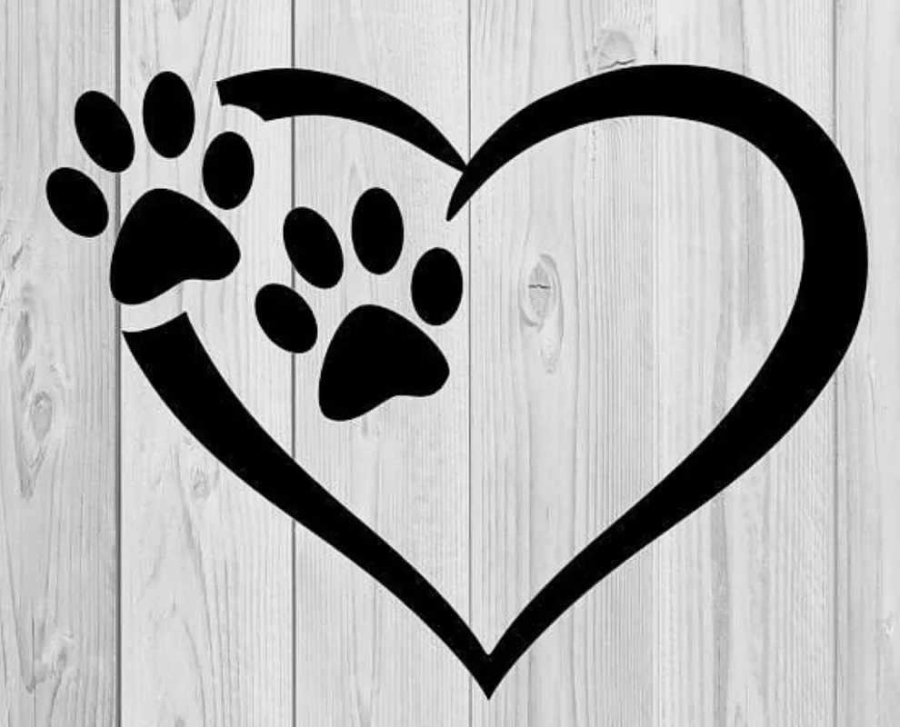 Coasters with Heart and pet paw - image 1