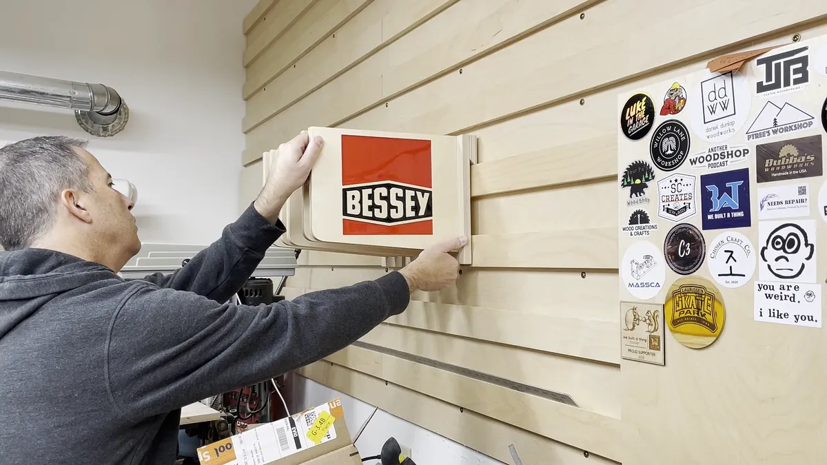 Bessey Clamp Racks with Epoxy Logo — Hang Racks And Add Clamps