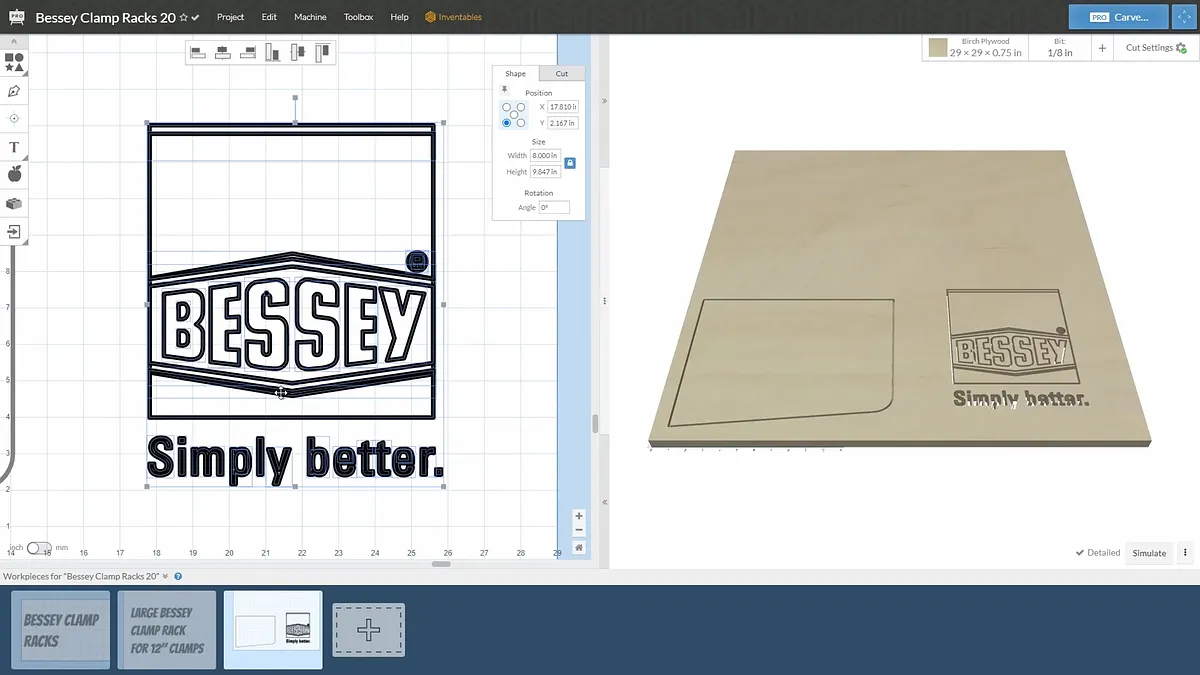 Bessey Clamp Racks with Epoxy Logo — Importing The Logo (image 4)