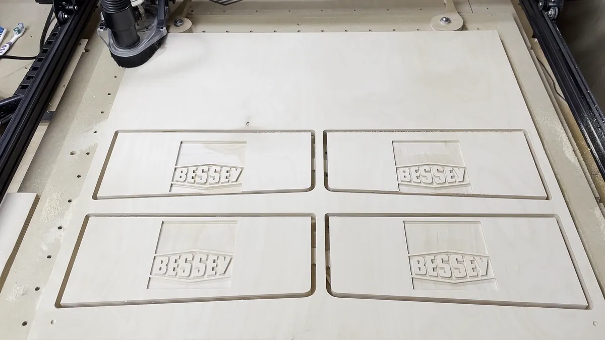 Bessey Clamp Racks with Epoxy Logo — Carving (image 5)