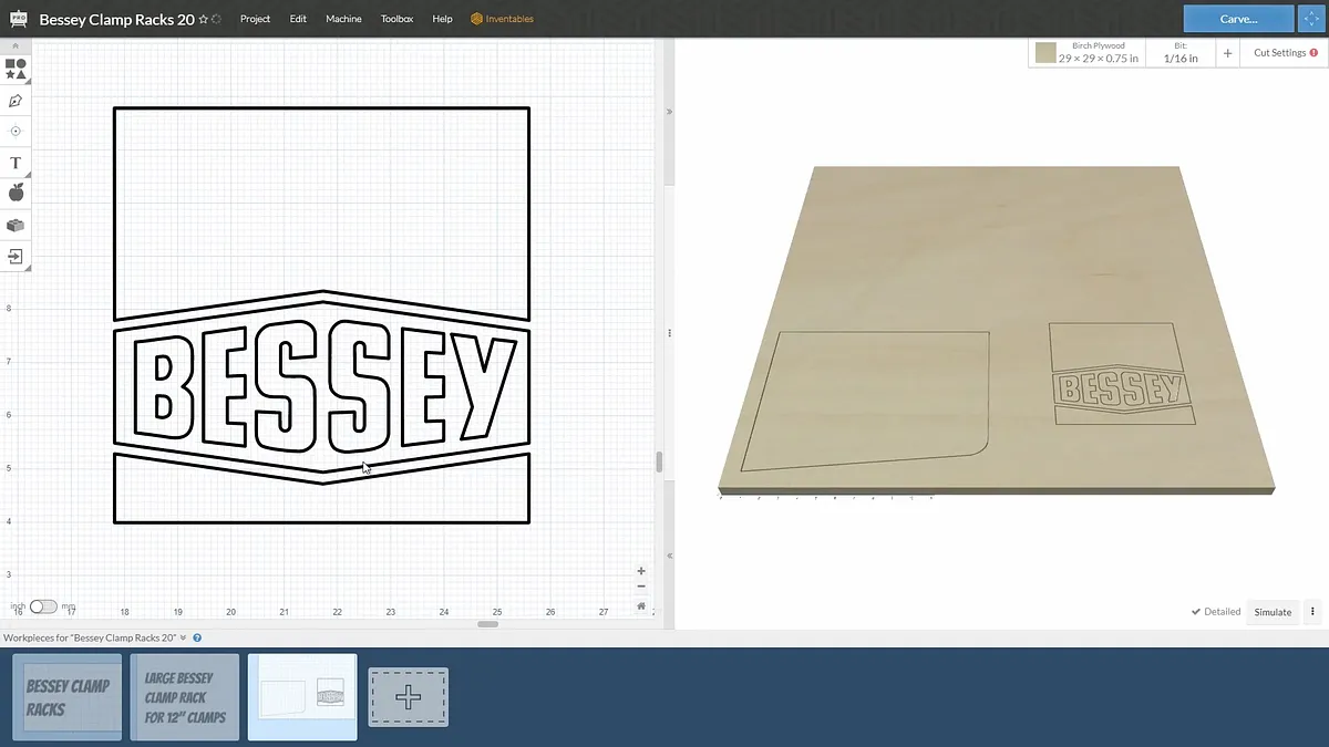 Bessey Clamp Racks with Epoxy Logo — Importing The Logo (image 5)