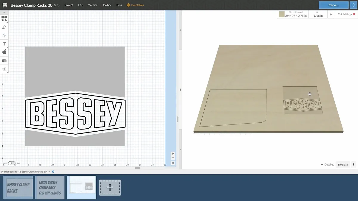 Bessey Clamp Racks with Epoxy Logo — Importing The Logo (image 7)