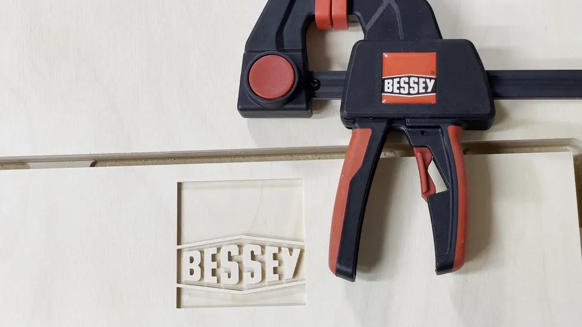 Bessey Clamp Racks with Epoxy Logo — Carving (image 7)