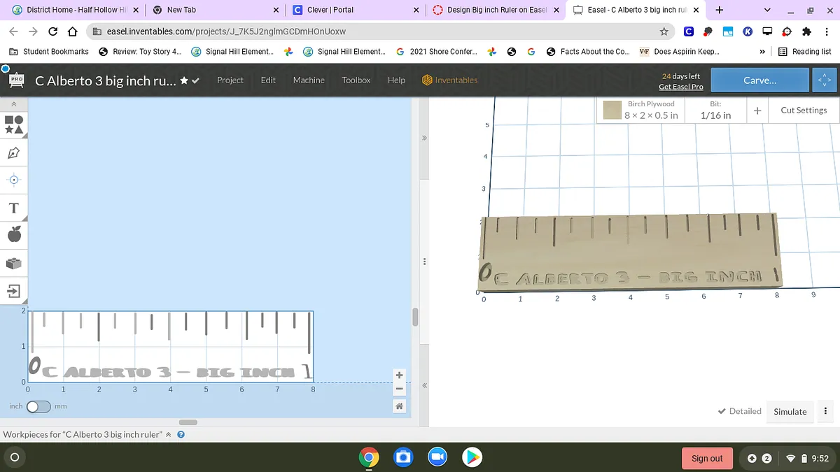 C Alberto 3 big inch ruler - image 1