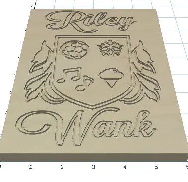 R Wank 5 Family Crest - image 1