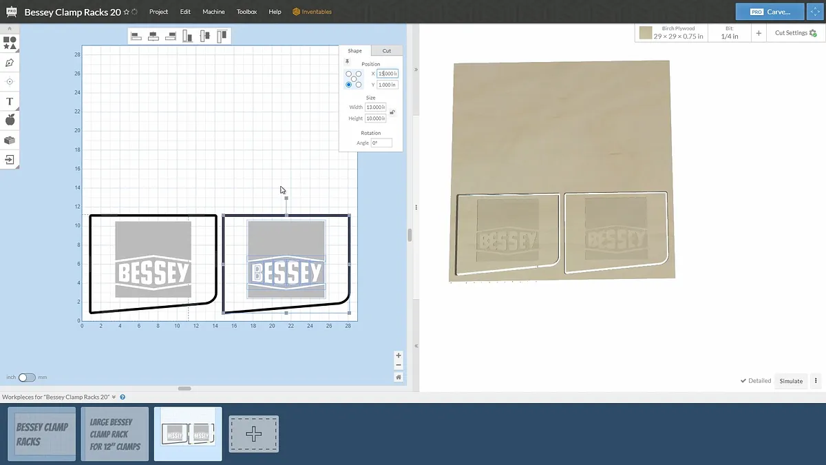 Bessey Clamp Racks with Epoxy Logo — Importing The Logo (image 11)