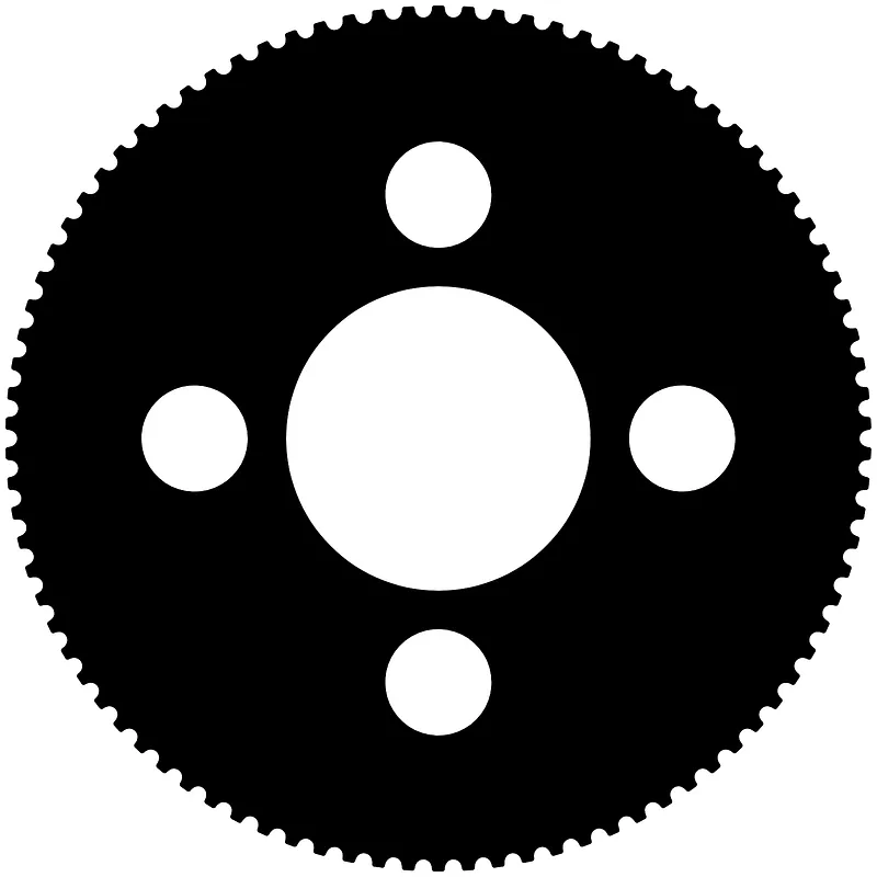 GT2 pulley gear - 90 teeth - 4+4 Hole - image 1