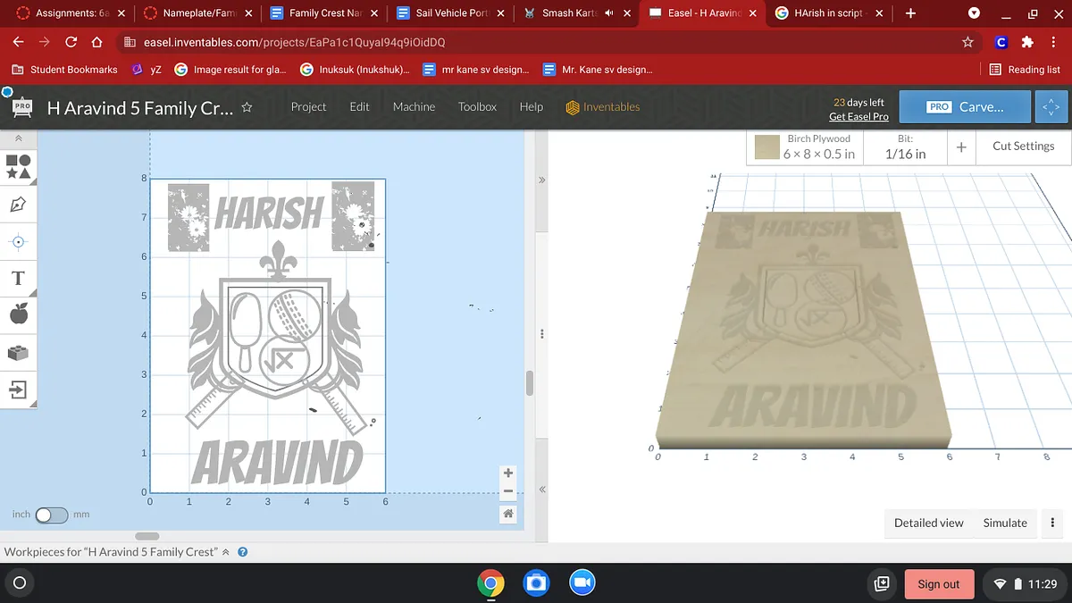 H Aravind 5 Family Crest - image 1