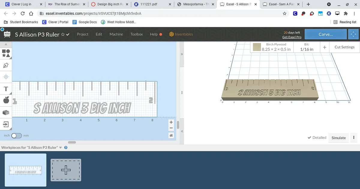 S Allison P3 Ruler - image 1