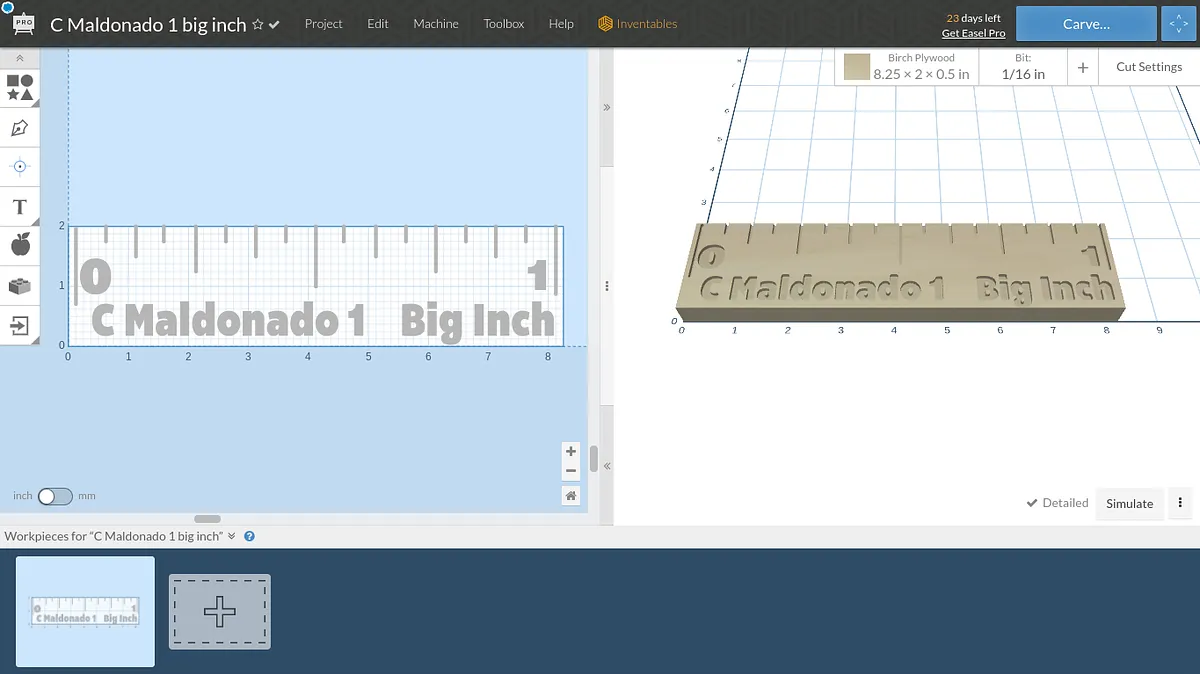 C Maldonado 1 big inch - image 1