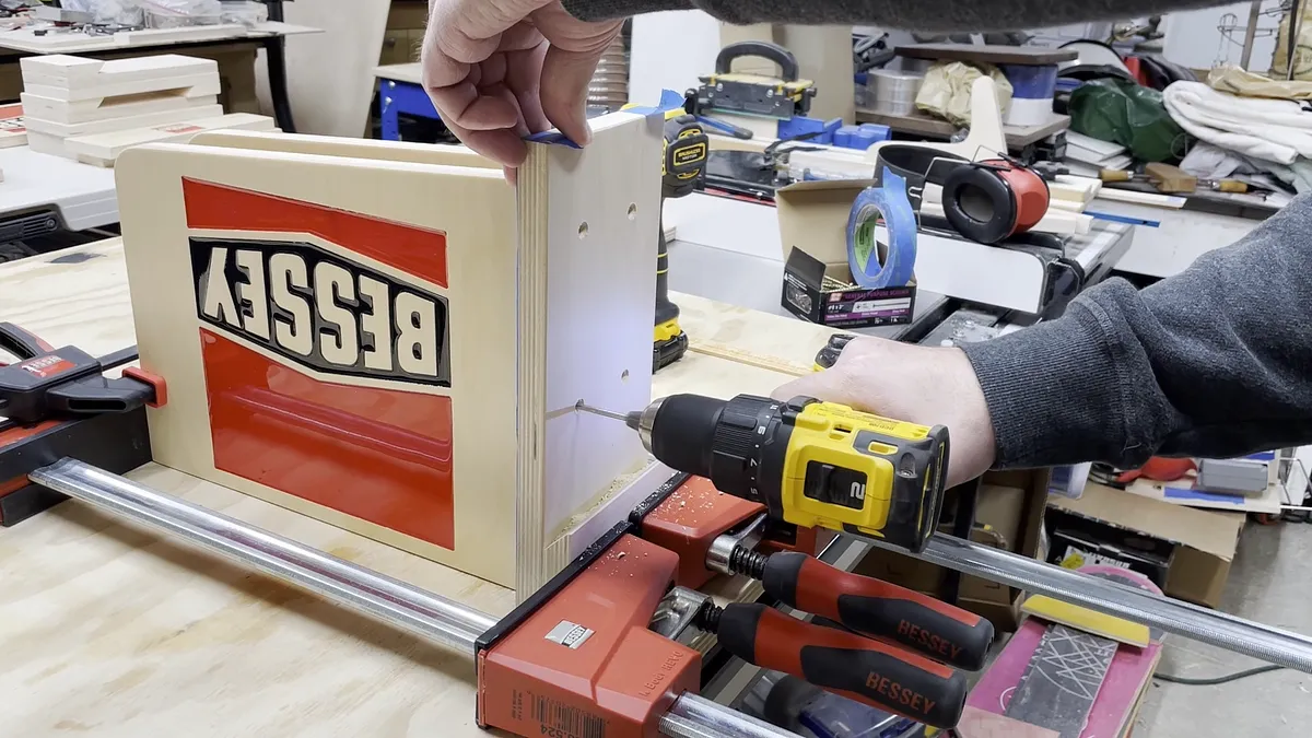 Bessey Clamp Racks with Epoxy Logo — Add Back Plate And Cleat (image 12)
