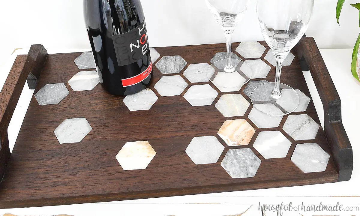 Marble Inlay Serving Tray - image 3