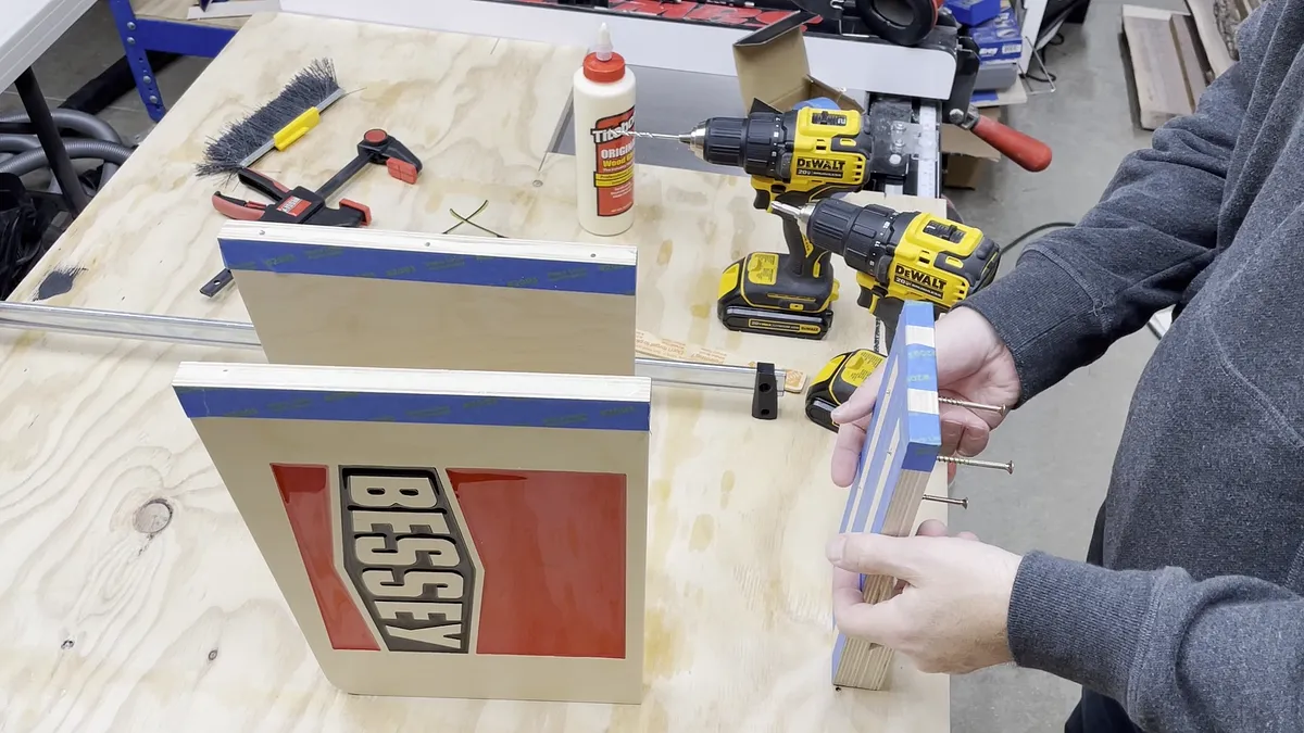 Bessey Clamp Racks with Epoxy Logo — Add Back Plate And Cleat (image 14)
